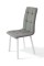Стілець Трініті, метал білий/шкірзам світло-сірий