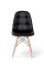 Стілець ДЖАСТІН, шкірзам чорний