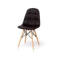 Стілець ДЖАСТІН, шкірзам темн. шоколад