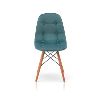 Стілець ДЖАСТІН, велюр аквамарин