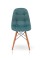 Стілець ДЖАСТІН, велюр аквамарин