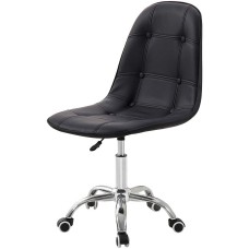 Стілець офісний Марсель, шкірзам чорний