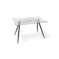 Стіл Ешлі XS-1263, (120*80), чорний/термодрук