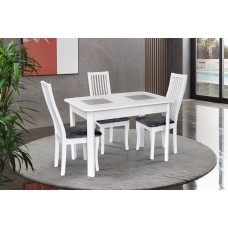 Стіл обідній Бостон (1150+390)*740, білий