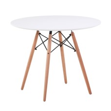 Стіл обідній ЕТНА MDF (D=100cm), білий