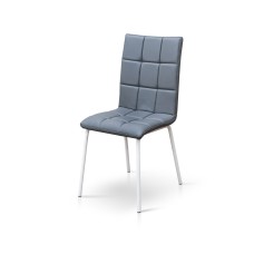 Стілець Аманда білі ноги/(шкірзам сір) Fly 2233---