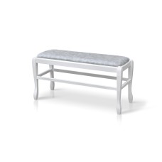 Банкетка Сієста 900, біла/сіра тканина