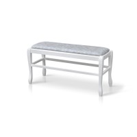 Банкетка Сієста 1100, біла/сіра тканина