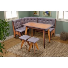 Комплект Лаундж (куток+стіл+2 таб) (Амелі),горіх