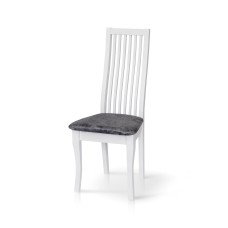 Стілець Жасмін, білий/сіра тканина