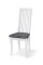 Стілець Жасмін, білий/сіра тканина