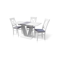 Стіл Крафт білий/урбан лайт