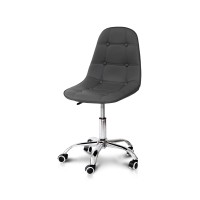 Стілець офісний Марсель, шкірзам сірий