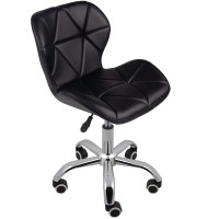 Стілець офісний Роккі, шкірзам чорний