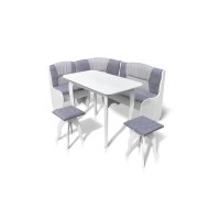 Комплект Канзас (куток+стіл+2 таб) білий