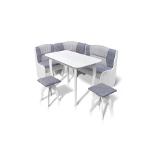 Комплект Канзас (куток+стіл+2 таб) білий