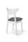 Стілець ОСТІН м'який, білий/сіра тканина