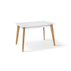 *Стіл Модерн 120(160)*75, білий/натуральний
