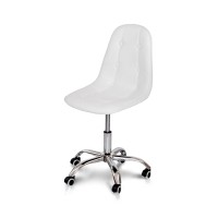Стілець офісний Марсель, шкірзам білий