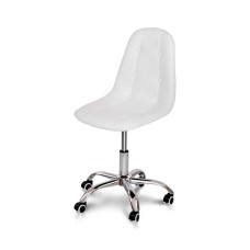 Стілець офісний Марсель, шкірзам білий