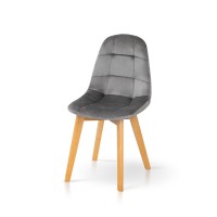 Стілець ІРИС, велюр сірий