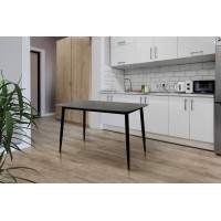 Стіл КИПАРИС 120*80, чорний/ чорний мармур