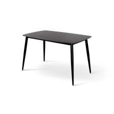 Стіл КИПАРИС 120*80, чорний/ чорний мармур