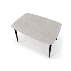 Стіл КИПАРИС 120*80, чорний/ сірий мармур