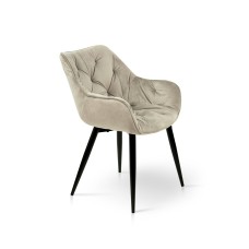 Крісло Парадіз HC-R18, чорний/велюр пісочний