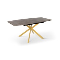 Стіл Річард 140(+40)*85 золото /плів Юпітер---