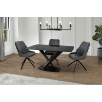 Стіл БІНГО 140*80, кераміка чорний мармур