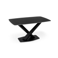 Стіл БІНГО 140*80,  кераміка чорний мармур