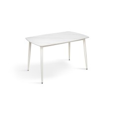 Стіл КИПАРИС 120*80, білий/ білий мармур