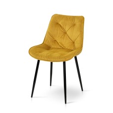 Стілець Прадо чорний, велюр карі