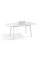 Стіл Етна 120(+40)*75 білий метал/білий