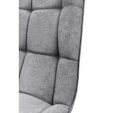 Стілець Трініті, метал чорний/ тканина темно сіра