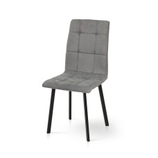 Стілець Трініті, метал чорний/ тканина темно сіра