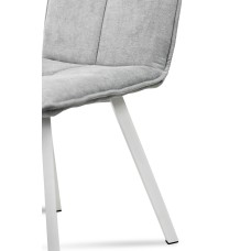 Стілець Трініті, метал чорний/ тканина світ-сіра--