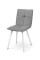 Стілець Тетріс, метал білий/ тканина світло сіра
