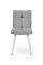 Стілець Тетріс, метал білий/ тканина світло сіра