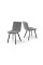 Стілець Тетріс, метал чорний/ тканина світло сір--