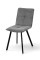 Стілець Тетріс, метал чорний/ тканина темно сіра