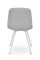 Стілець Софт, метал білий/ тканина світло сіра