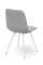 Стілець Софт, метал білий/ тканина світло сіра