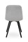 Стілець Софт, метал чорний/ тканина світло сіра