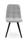 Стілець Софт, метал чорний/ тканина світло сіра