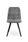 Стілець Софт, метал чорний/ тканина темно сіра