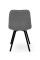 Стілець Софт, метал чорний/ тканина темно сіра