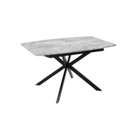 Стіл Річард 140(+40)*85 чорний метал/базальт