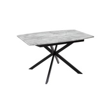 Стіл Річард 140(+40)*85 чорний метал/базальт